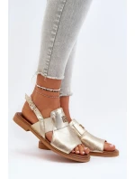 Dámské kožené sandály Zazoo zlaté Dámské kožené sandály Zazoo zlaté