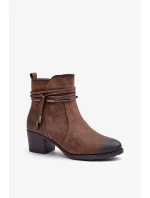 Dámské Kotníkové Boty Na Podpatku Zateplené Hnědé Lobina Dámské Kotníkové Boty Na Podpatku Zateplené Hnědé Lobina