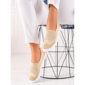 Stylové dámské hnědé  tenisky bez podpatku