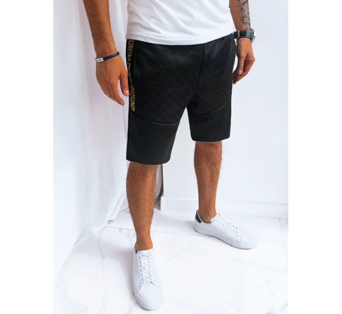Pánské černé teplákové šortky Dstreet SX2260 Pánské černé teplákové šortky Dstreet SX2260