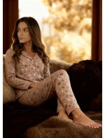 Smile 4 3XL5XL dámské rozepínací pyžamo model 21750838 - Cornette Smile 4 3XL5XL dámské rozepínací pyžamo model 21750838 - Cornette