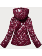 Lesklá dámská bunda ve vínové bordó barvě model 15826804 - S'WEST