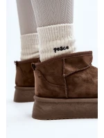 Dámské zimní boty na tlusté podrážce tmavě zelené model 21645988 - Boto Dámské zimní boty na tlusté podrážce tmavě zelené model 21645988 - Boto