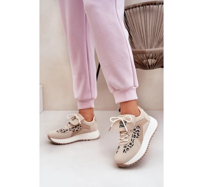 Sportovní Boty Tenisky Dámské Na Platformě Leopardí Béžové Pumbes Sportovní Boty Tenisky Dámské Na Platformě Leopardí Béžové Pumbes