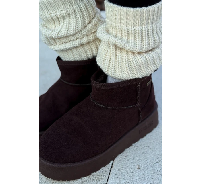 Nízké sněhule na platformě Big Star model 21708613 čokoládové - Big Star Shoes Nízké sněhule na platformě Big Star model 21708613 čokoládové - Big Star Shoes