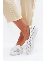 Kožené Dámské Polobotky Bílé model 22094966 - EVENTO Kožené Dámské Polobotky Bílé model 22094966 - EVENTO