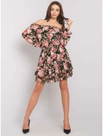 Šaty DHJ SK  černá a růžová model 16300525 - FPrice