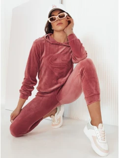 Růžový velur Vogue FashionStreet dámské tepláky AY0877