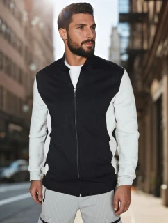 Pánská mikina na zip se stojáčkem černá Dstreet model 21986046 - FashionStreet