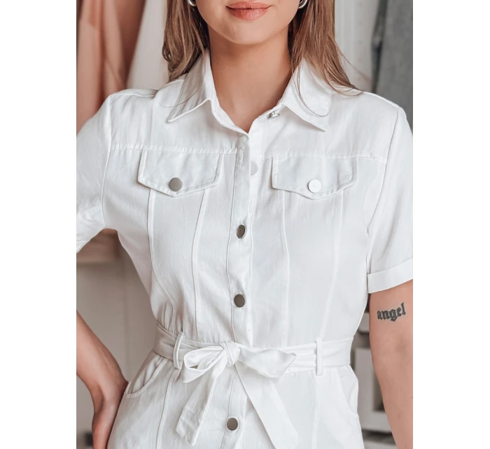 LOVE ME MIDI midi košilové šaty bílé FashionStreet EY2595