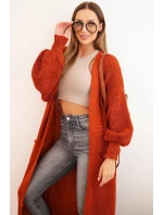 Dlouhý kardigan svetr model 21345049 - K-Fashion