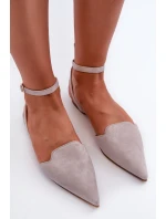 Šedé baleríny z semiše s model 21666742 - Boto Šedé baleríny z semiše s model 21666742 - Boto