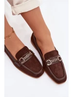 Dámské Mokasíny S Ozdobou Hnědé Palerina Dámské Mokasíny S Ozdobou Hnědé Palerina