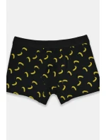Pánské boxerky PREMIUM BB006-04 Černá se žlutou - Noviti Pánské boxerky PREMIUM BB006-04 Černá se žlutou - Noviti