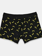 Pánské boxerky PREMIUM BB006-04 Černá se žlutou - Noviti