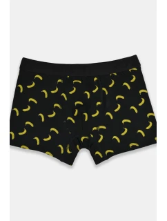 Pánské boxerky PREMIUM BB006-04 Černá se žlutou - Noviti