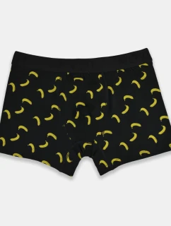 Pánské boxerky PREMIUM BB006-04 Černá se žlutou - Noviti