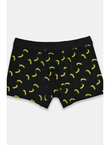 Pánské boxerky PREMIUM BB006-04 Černá se žlutou - Noviti Pánské boxerky PREMIUM BB006-04 Černá se žlutou - Noviti