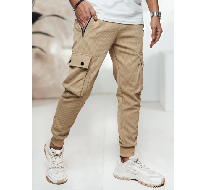 Pánské kalhoty cargo béžové FashionStreet UX4461 Pánské kalhoty cargo béžové FashionStreet UX4461