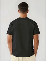 Pánské bavlněné tričko oversize s grafikou černé FashionStreet NX1006R