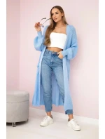 Svetr dlouhý kardigan modrý