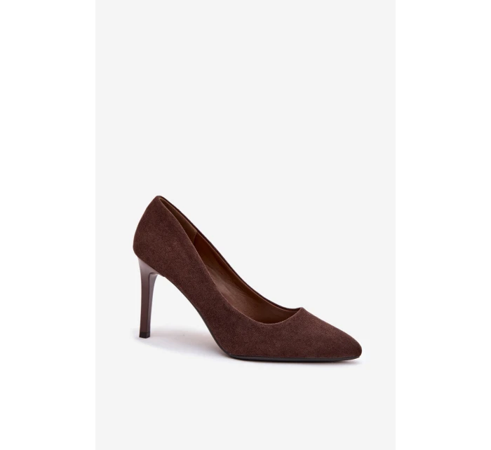 Eko semišové lodičky Sergio Leone 1336 čokoládové Eko semišové lodičky Sergio Leone 1336 čokoládové