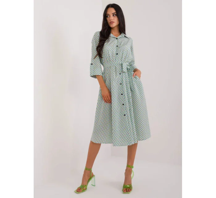 Dámské šaty LK SK 509673.13 bílo-zelené - FPrice