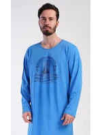 Pánská noční košile s dlouhým rukávem model 21822084 - Vienetta Pánská noční košile s dlouhým rukávem model 21822084 - Vienetta