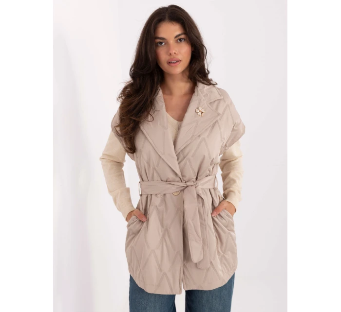 Dámská vesta béžová - Rue Paris Dámská vesta béžová - Rue Paris