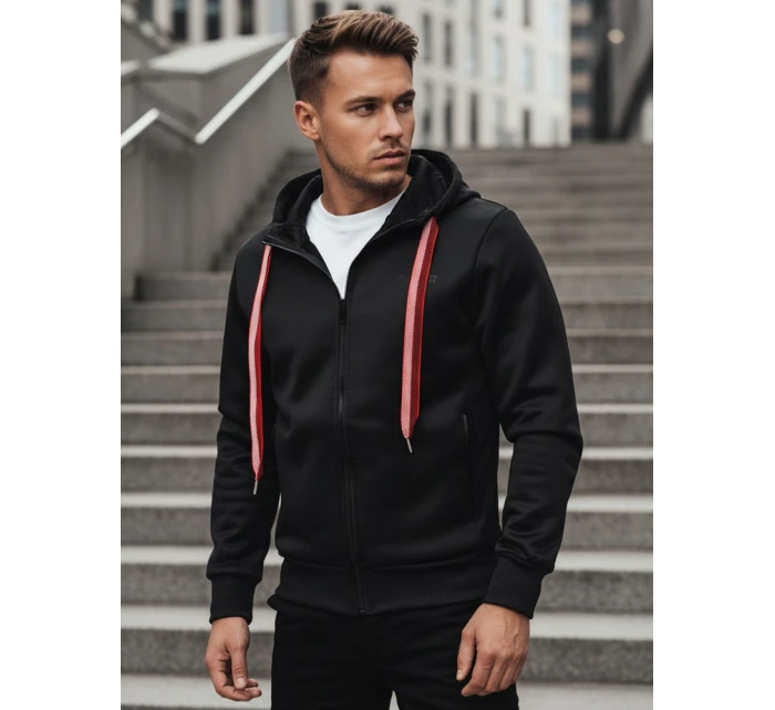 Pánská mikina s kapucí černá Dstreet model 21982570 - FashionStreet Pánská mikina s kapucí černá Dstreet model 21982570 - FashionStreet