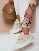 Dámské sportovní tenisky na platformě KICKON beige FashionStreet ZY0648