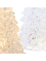 DEKORATIVNÍ VÁNOČNÍ STROMEK TRANSPARENTNÍ LED TEPLÁ BÍLÁ 27CM