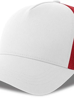 Atlantis Headwear Rapper Cotton-S 5 panelová Trucker kšiltovka 33.0260 white/red