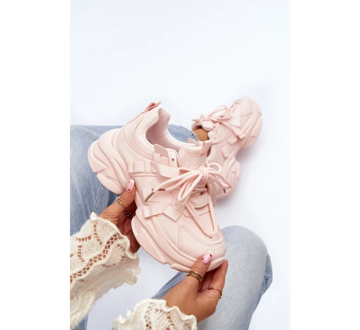 Dámské tenisky na masivní podrážce růžové model 21648323 - Boto Dámské tenisky na masivní podrážce růžové model 21648323 - Boto