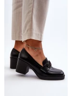 Dámské lodičky na podpatku s ozdobou černé model 21655254 - Boto Dámské lodičky na podpatku s ozdobou černé model 21655254 - Boto