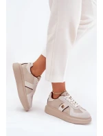 Dámské Kožené Tenisky Na Platformě Daniel Lopez Just Dare SS2D4003 Béžové Dámské Kožené Tenisky Na Platformě Daniel Lopez Just Dare SS2D4003 Béžové