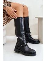 Zateplené Dámské Kozačky Na Zip Eko Kůže Černé Tialethe Zateplené Dámské Kozačky Na Zip Eko Kůže Černé Tialethe