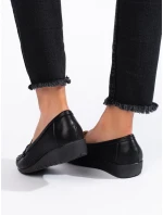 Trendy dámské černé mokasíny bez podpatku Trendy dámské černé mokasíny bez podpatku