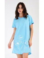 Dámská noční košile s krátkým rukávem model 18728737 - Vienetta Dámská noční košile s krátkým rukávem model 18728737 - Vienetta