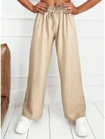 Dámské široké kalhoty tmavě béžové Dstreet model 21972565 - FashionStreet