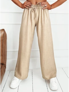 Dámské široké kalhoty tmavě béžové Dstreet model 21972565 - FashionStreet