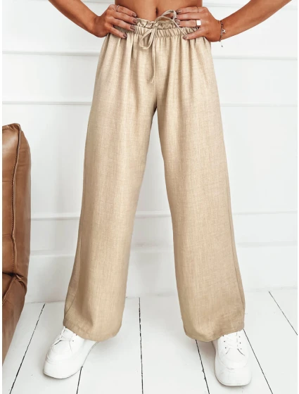Dámské široké kalhoty tmavě béžové Dstreet model 21972565 - FashionStreet