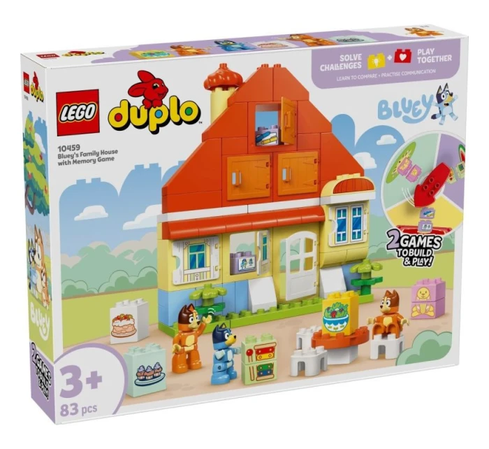 LEGO DUPLO Bluey 10459 Modrý rodinný dům s paměťovou hrou (VÝPRODEJ)