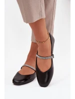 Dámské baleríny s pásky – černé model 21834673 - Kesi