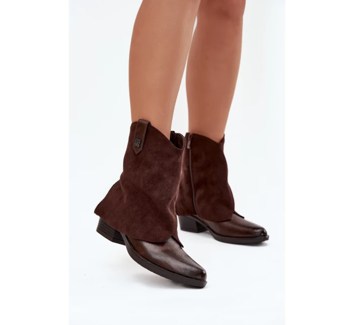 Boty na podpatku model 217811 Step in style Boty na podpatku model 217811 Step in style