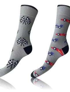 Veselé ponožky 2 páry CRAZY SOCKS 2x - BELLINDA - světle modrá