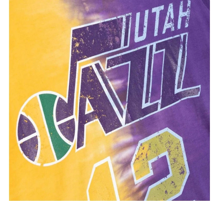 Bavlněné tričko Mitchell & Ness NBA Utah Jazz John Stockton Tie Dye - TTNK3206-UJAYYJSTYWPR