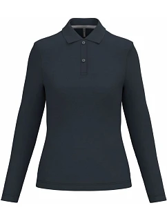 K 244 Dámské piqué polo s dlouhým rukávem model 22507117 navy - Kariban