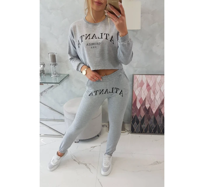 Atlanta šedá sada s potiskem Atlanta šedá sada s potiskem