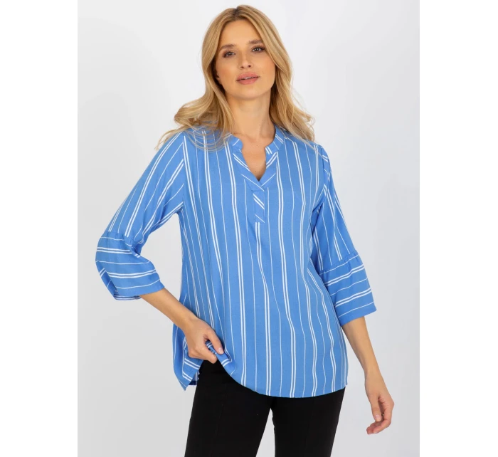 Dámská halenka D73771M11062C modrá - FPrice Dámská halenka D73771M11062C modrá - FPrice